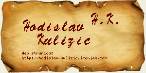 Hodislav Kulizić vizit kartica